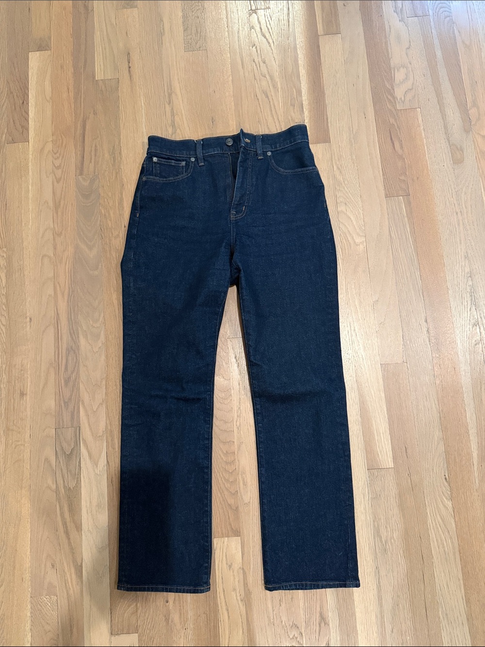 Madewell Dark Indigo Straight-Leg Jeans 28 indigo